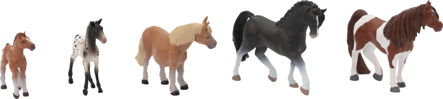 LUPILU Dierenfiguren, 5 stuks (Paarden)