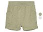 Baby shorts van jersey, wijde pasvorm, zakken, kaki kleur.