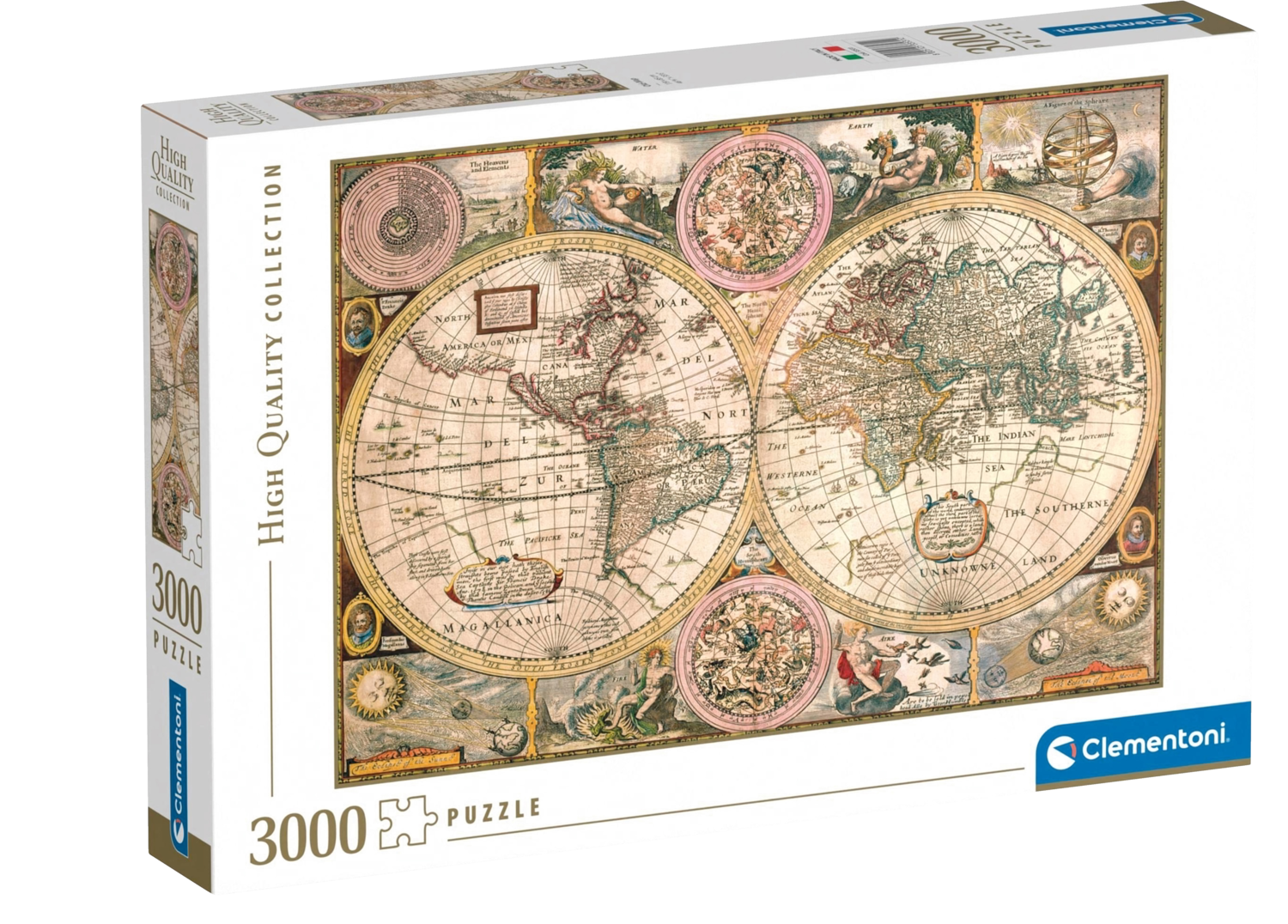 CLEMENTONI Puzzel, 3000 stukjes (Oude kaart)