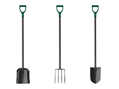 PARKSIDE® Tuingereedschapset, 3-delig, spade, schep & hark
