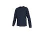 Donkerblauw shirt met lange mouwen op een witte achtergrond.