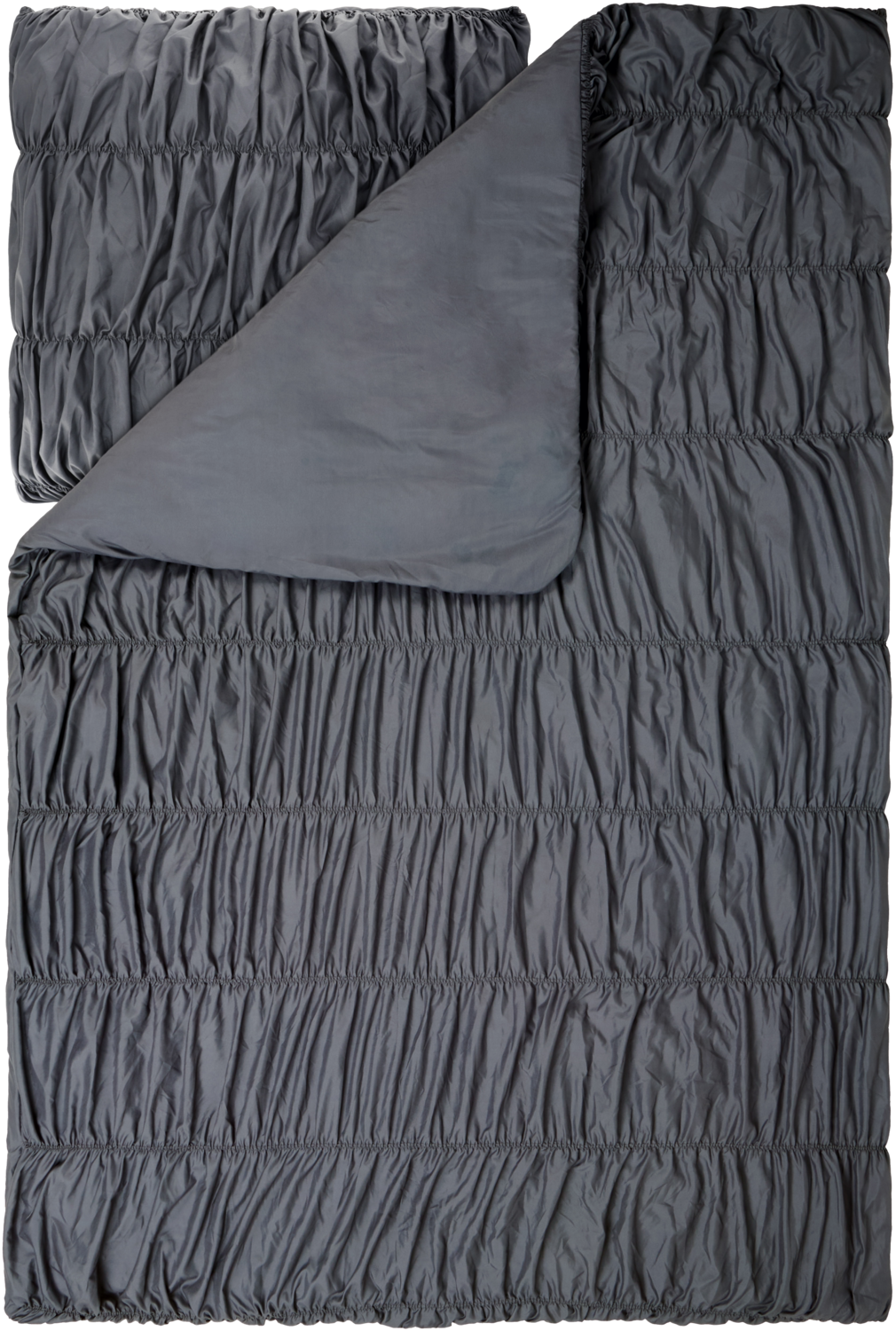 LIVARNO Getailleerde microvezel satin omkeerbaar dekbedovertrek, 140 x 200 cm. (Donkergrijs)