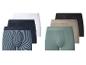 Herenboxershorts in wit, zwart, gestreept, beige en groen.