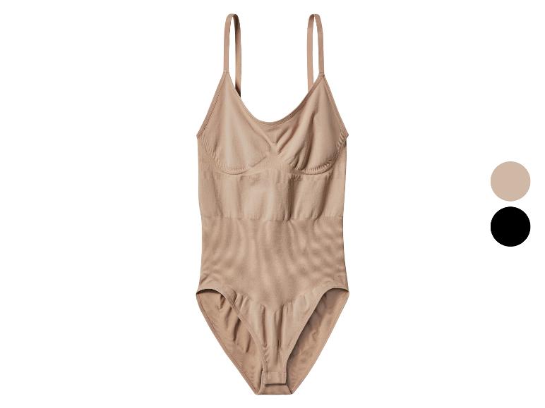 Beige corrigerende body met dunne bandjes en twee kleuropties.
