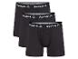 Drie zwarte Reebok boxershorts met wit logo op de tailleband.