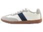 Witte sneakers met blauwe strepen