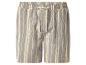 Heren shorts met grijs-witte strepen en trekkoord