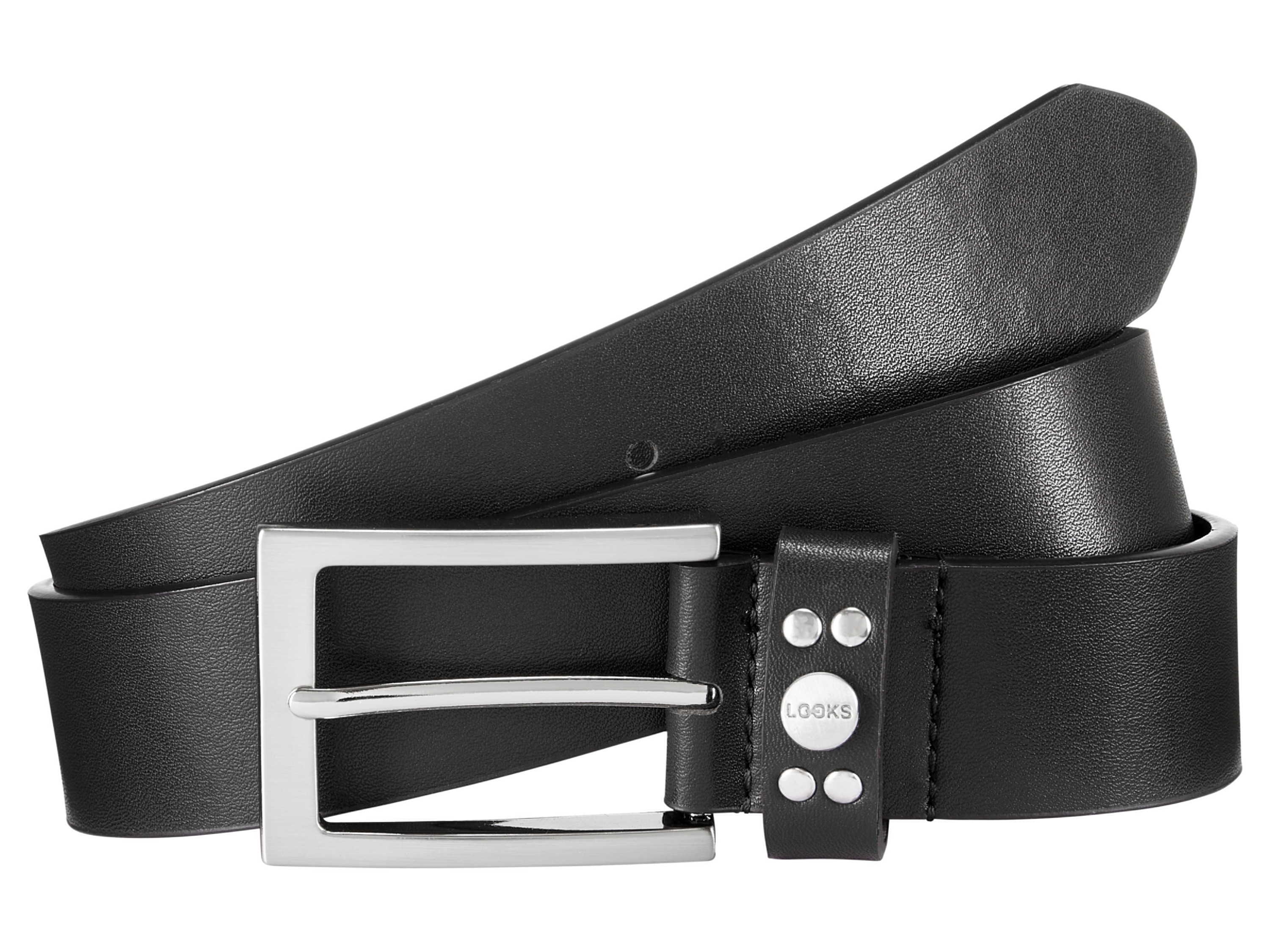 LOOKS by Wolfgang Joop Leren riem (Zwart, 110-115)