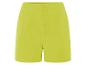 Limoengroene shorts van stof.