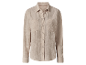 Beige overhemd met lange mouwen en zakken.