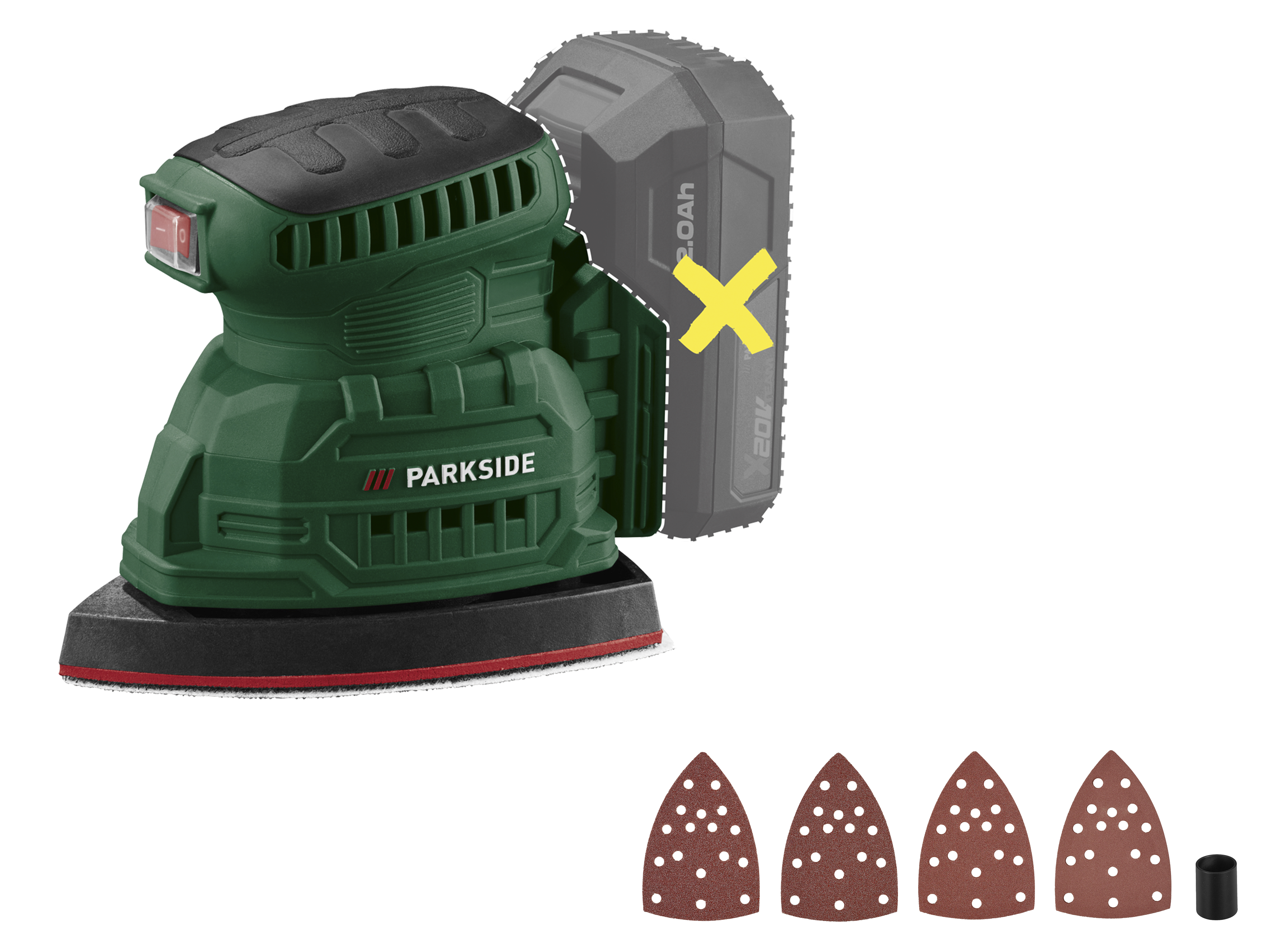 PARKSIDE Excentrische accu-schuurmachine of multifunctionele accu-schuurmachine 20 V, zonder accu en lader (Multischuurmachine)
