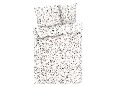 Lidl-shop LIVARNO home Satijnen dekbedovertrek 240 x 220 cm (Bloemen/wit) aanbieding