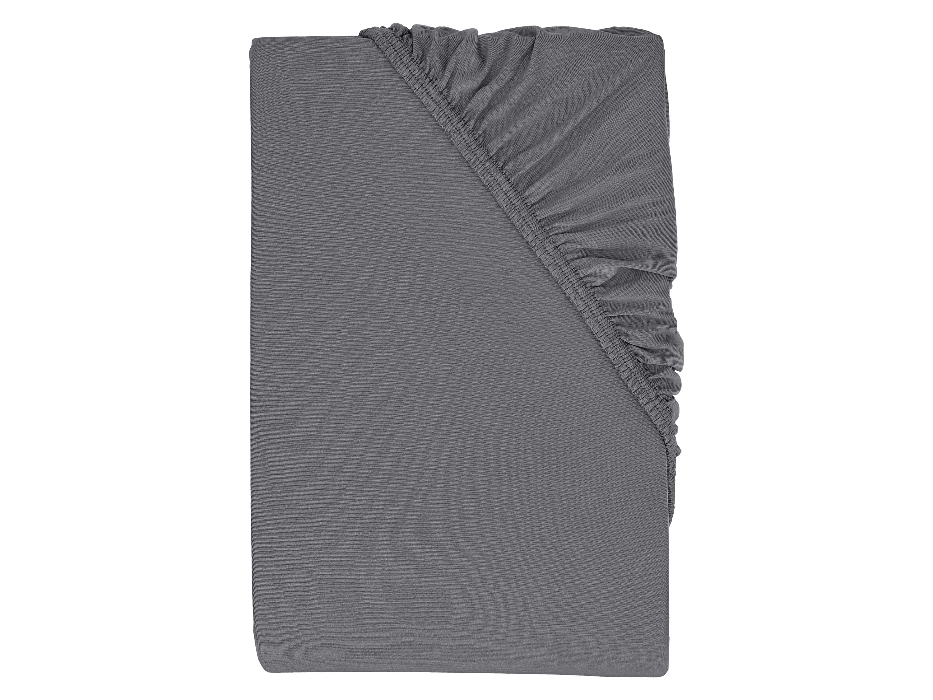 LIVARNO Jersey hoeslaken, 90-100 x 200 cm (Grijs)