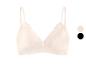 Beige beha met kanten details, ook verkrijgbaar in zwart.