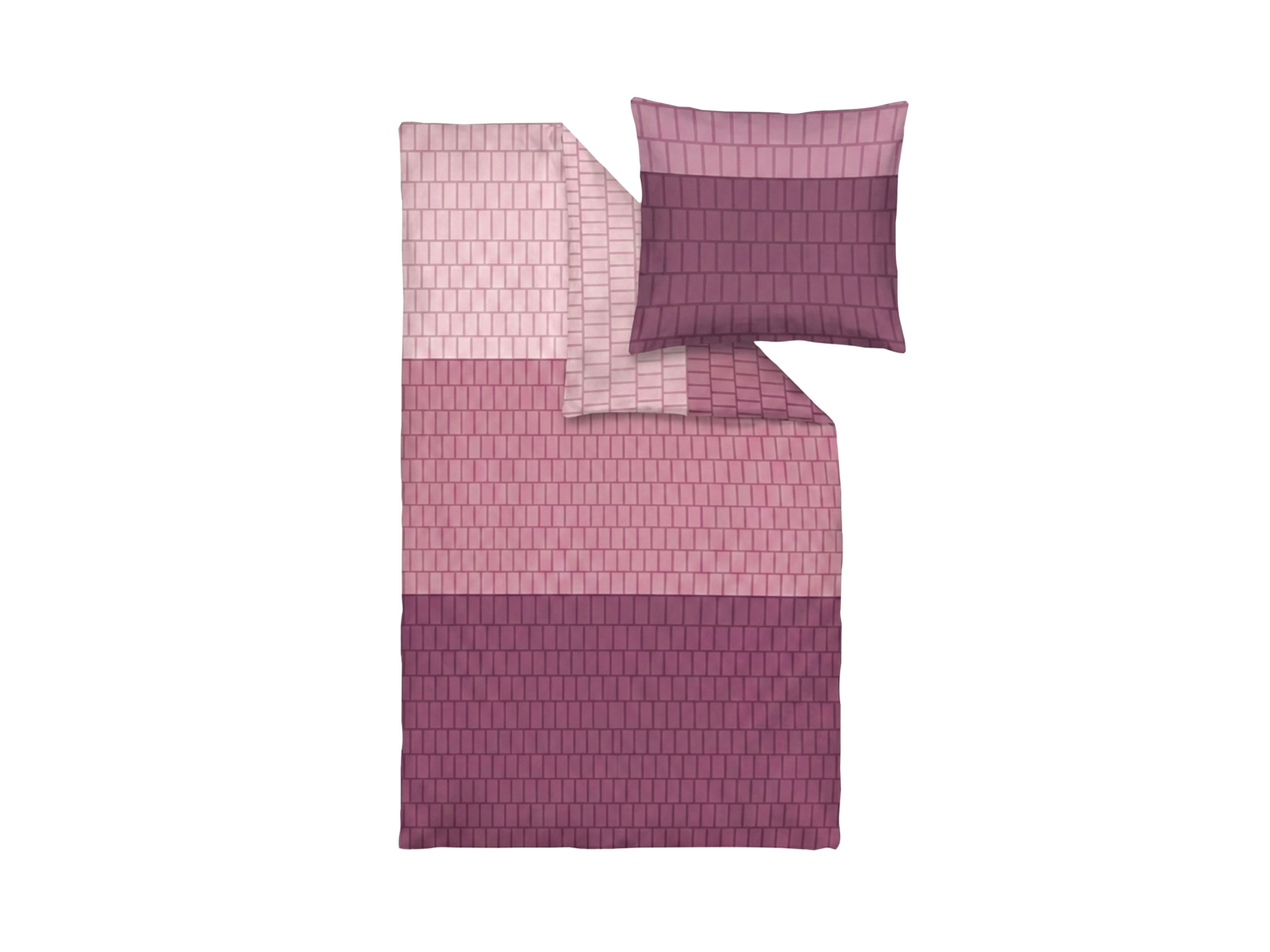 LOOKS BY WOLFGANG JOOP satijnen beddengoed, 140 x 200 cm (Aubergine)