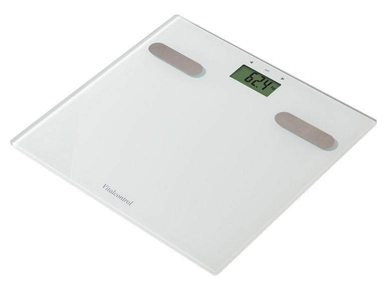 Witte digitale personenweegschaal met 62,4 kg