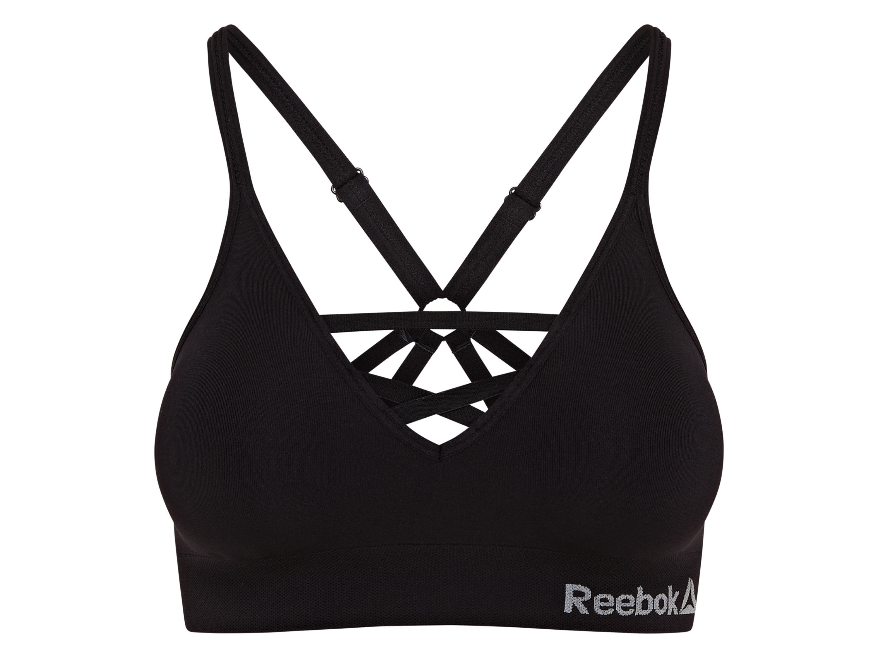 Reebok Dames sport-bh (Zwart, M)