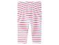 Kinder leggings met rode en witte strepen.