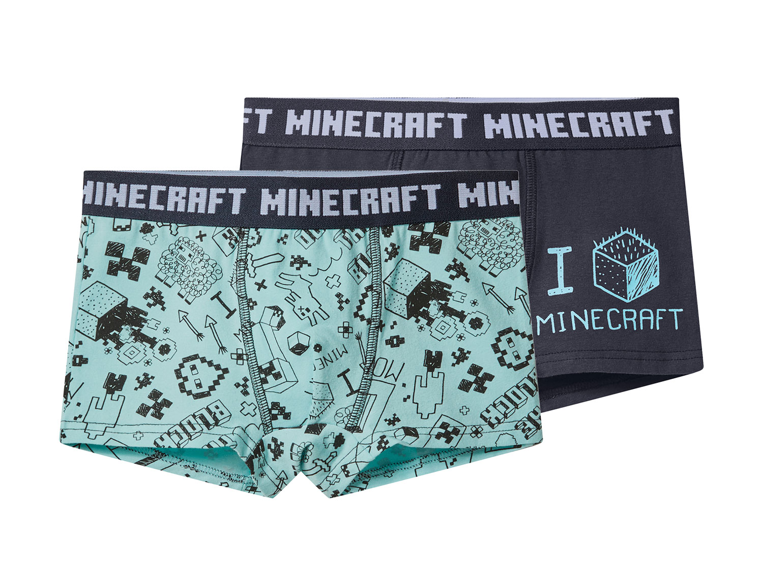 Set van 2 kinder boxers (Donkerblauw/blauw, 134/140)