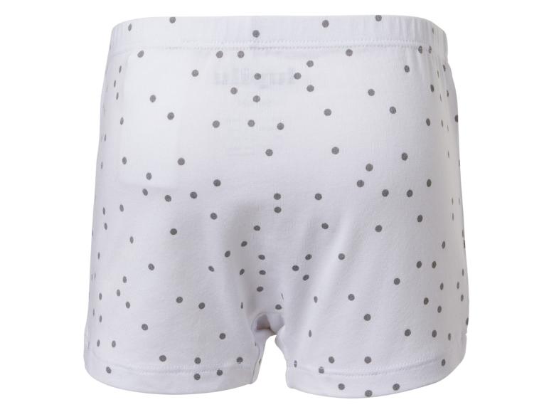 Witte kinderboxershort met grijze stippen