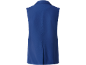 Blauw herenvest met split aan de achterkant, achteraanzicht.