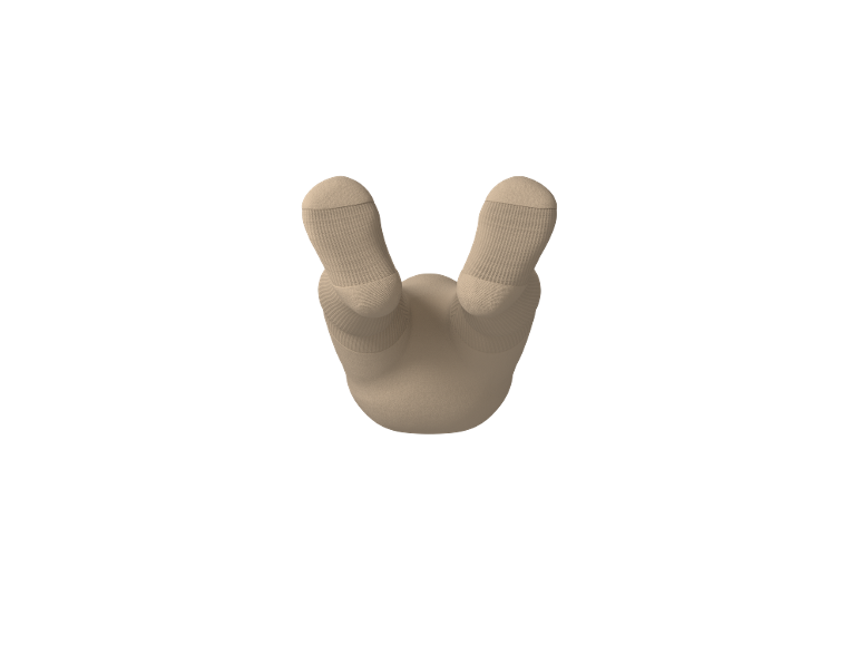 Korte beige sokken.