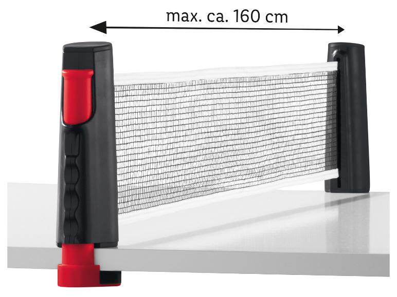 Tafeltennisnet, uittrekbaar tot 160 cm.