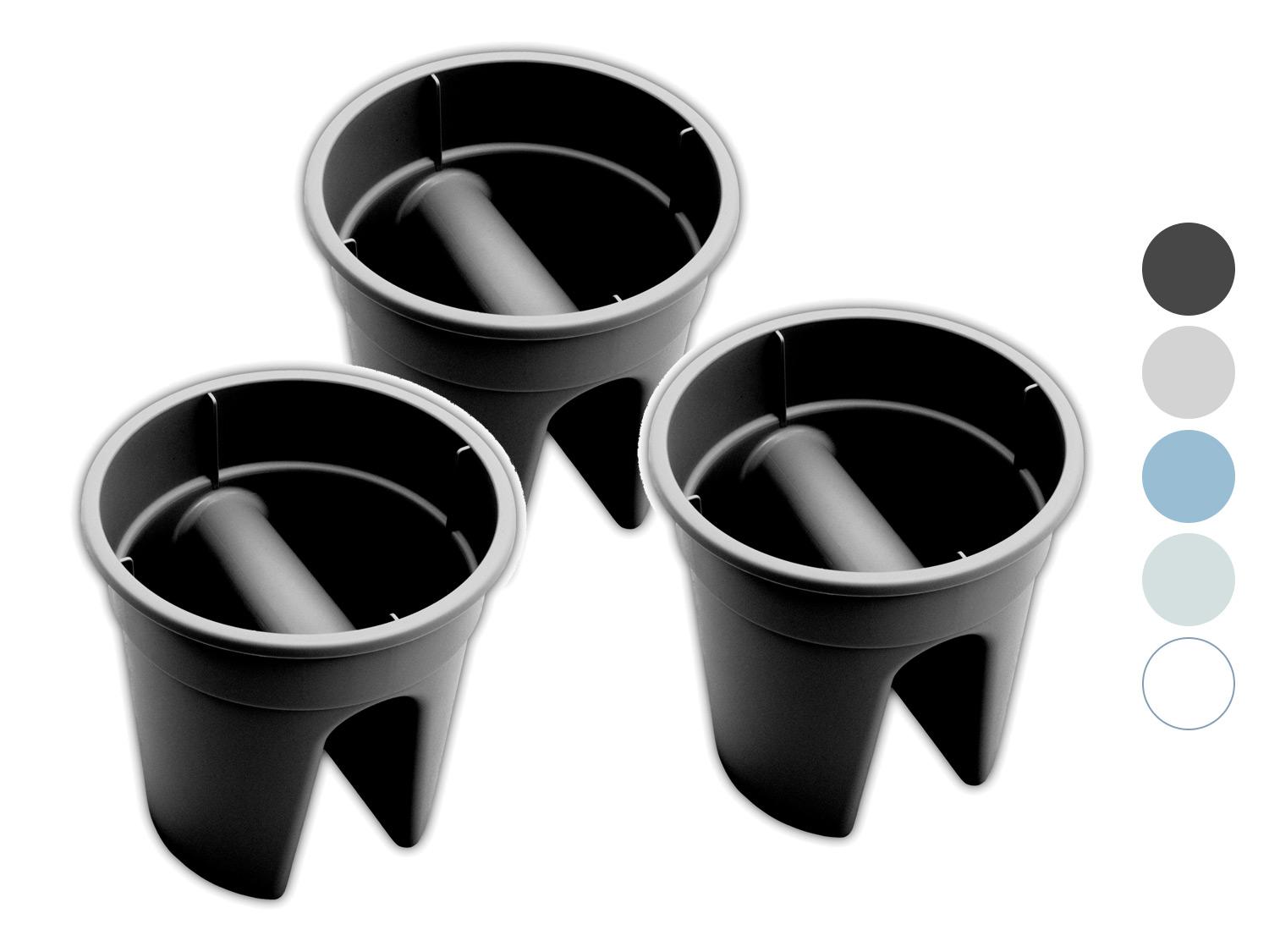 Set van 3 balkon bloempotten Flowerclip