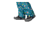 Kinder skipak met vossenprint en winterschoenen.