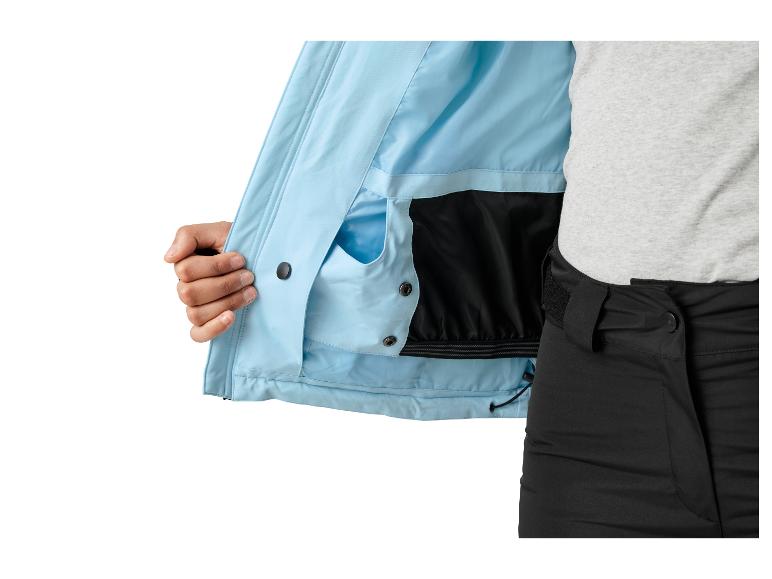 Lichtblauwe ski-jas met zwarte skibroek