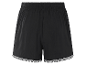 Zwarte shorts met gezoomde rand.