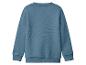 Blauwe sweater voor kinderen, achterkant.