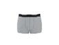 Grijze boxershort met zwarte elastische tailleband en witte strepen
