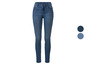 Donkerblauwe skinny jeans voor dames.