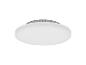 Witte, ronde plafondlamp met matte diffuser
