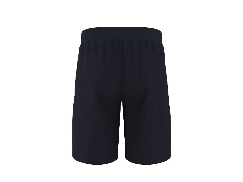 Zwarte heren sweatshorts, achteraanzicht