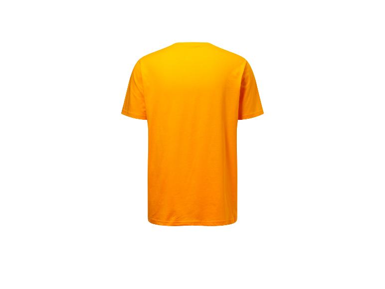 Oranje effen T-shirt, achterkant.