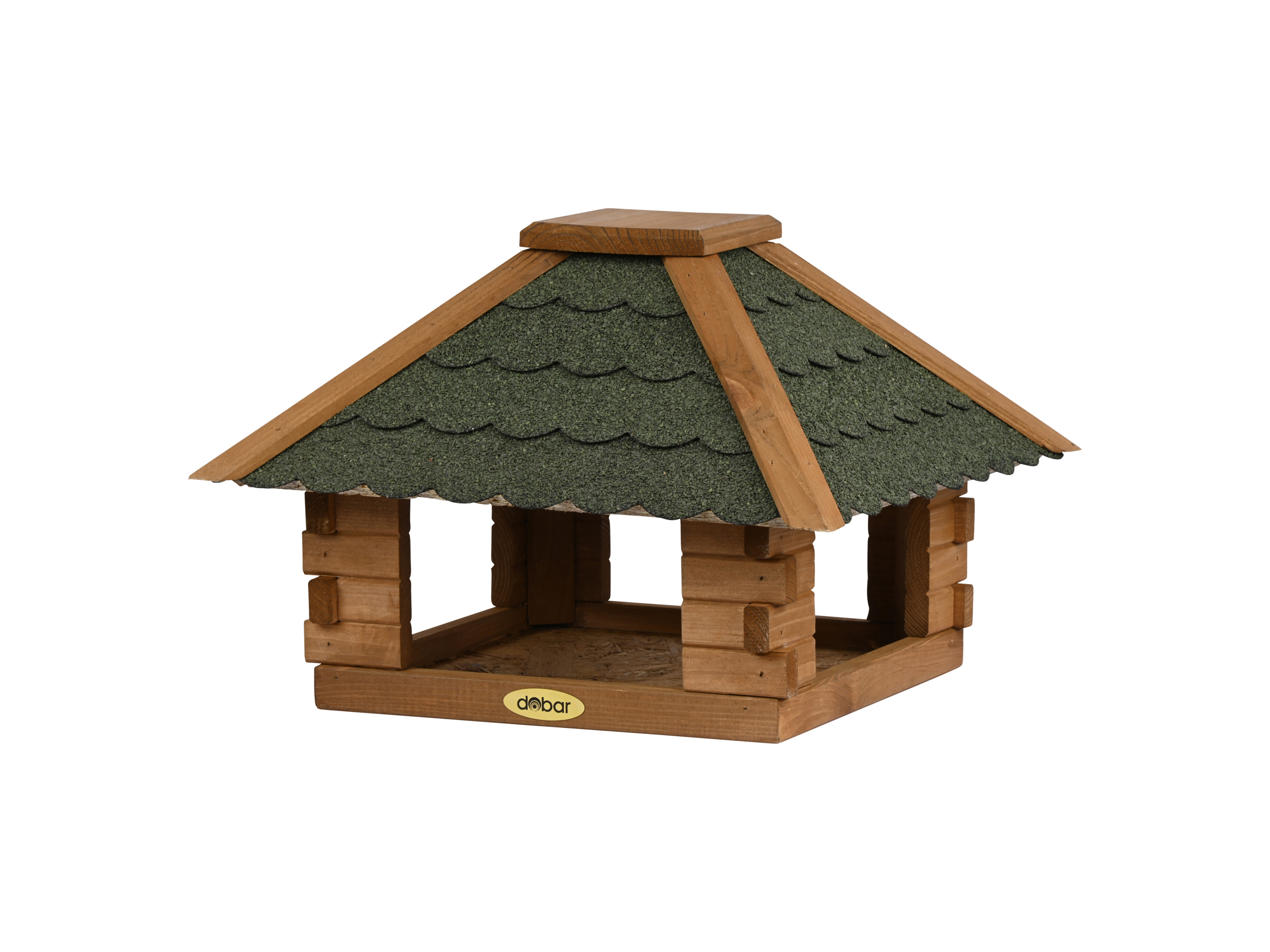 DOBAR Vogelhuisje blokhut, met bitumendak