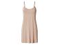 Dames beige onderjurk met verstelbare bandjes.