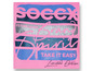 Roze T-shirt met glitterende print van Socex met de tekst 'Take it easy'.