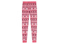 Roze leggings met rendierprint voor meisjes.