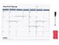 Maandplanner, uitwisbare marker en wisser.