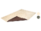 Beige vloerkleed met golvend patroon en antislip onderkant, met kleurstalen