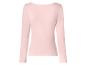 Lichtroze top met lange mouwen voor dames.