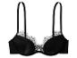 Zwarte kanten push-up beha