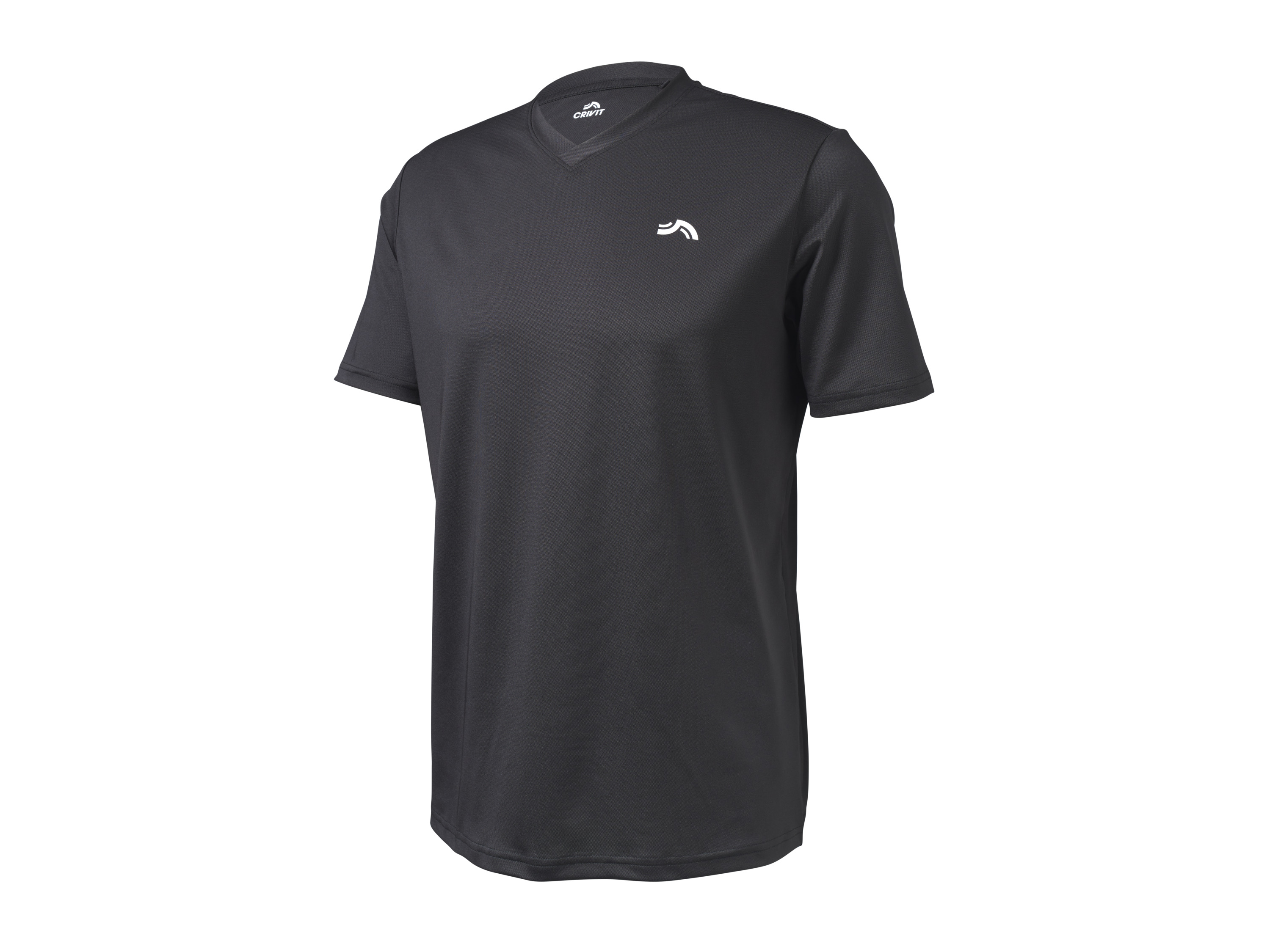 CRIVIT Heren sportshirt (Zwart, M)
