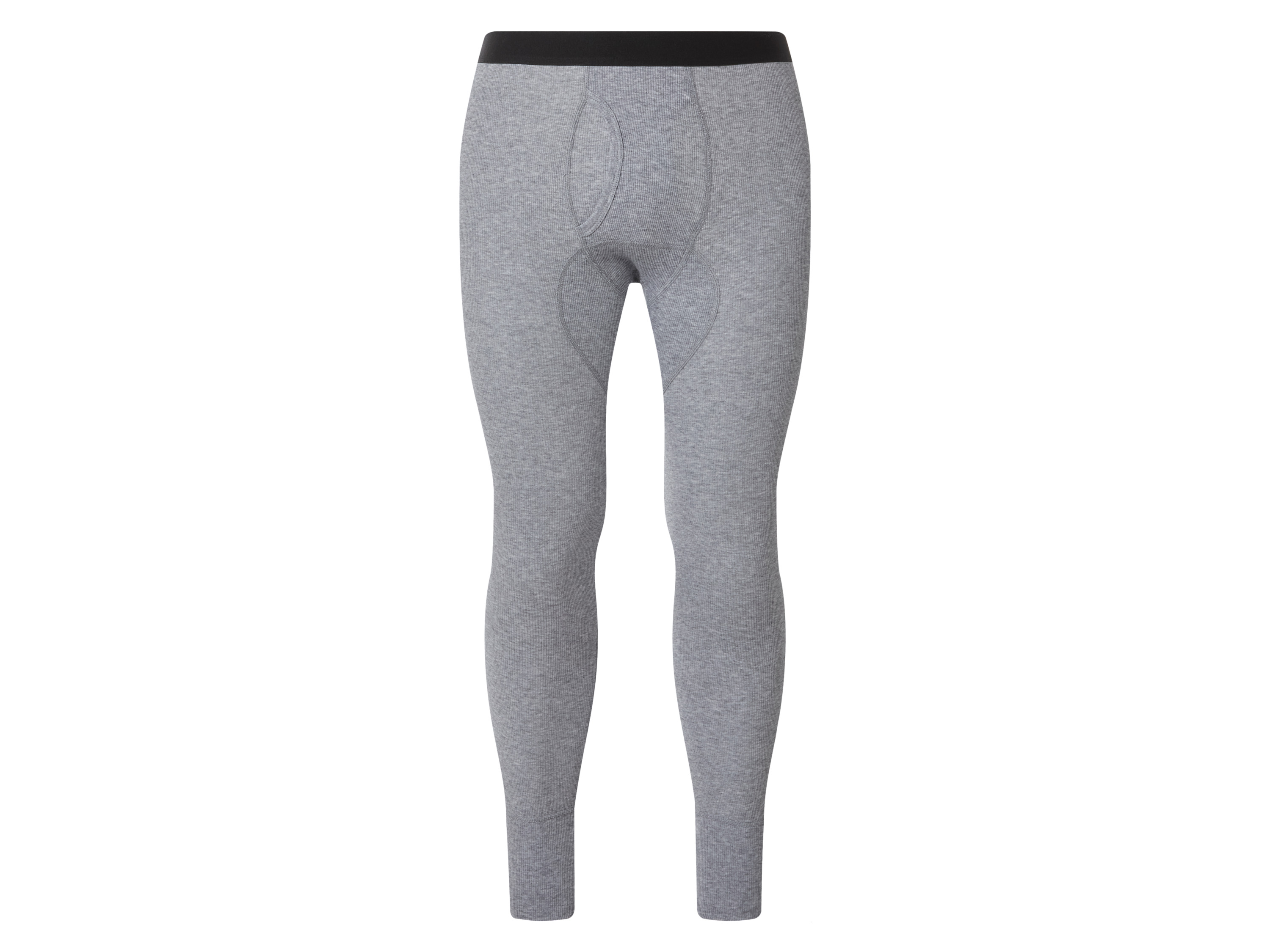 esmara Men Lange heren onderbroek - dubbelrib (Grijs, L)