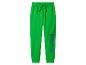 Groene joggingbroek met trekkoord en blauwe Minecraft-geïnspireerde print op de pijp.