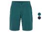 Donkergroene shorts van stof, verkrijgbaar in meerdere kleuren.