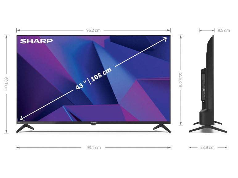 Ga naar volledige schermweergave: Sharp 43" 4K Ultra HD Android TV 4T-C43FNx - afbeelding 8